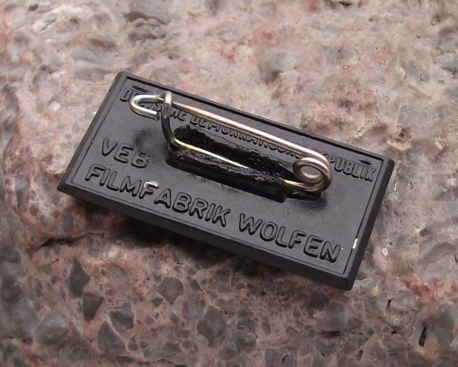 Vintage Plastic ORWO East German DDR AGFA Roll Film Reel Pin Badge - Badgecrazy