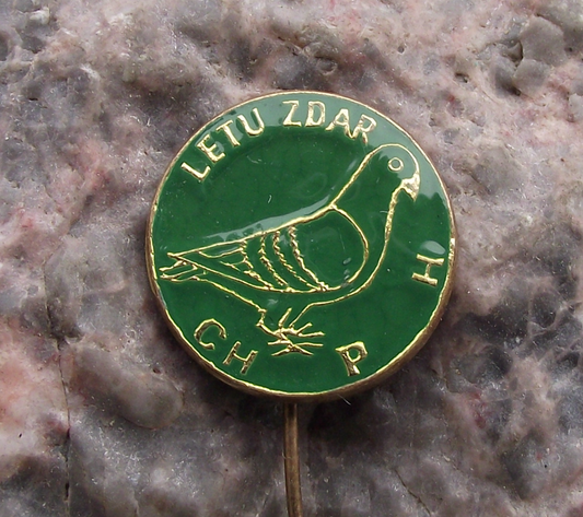 Vintage Czechoslovakia Homing Pigeon Breeders Association Bird Pin Badge - Badgecrazy