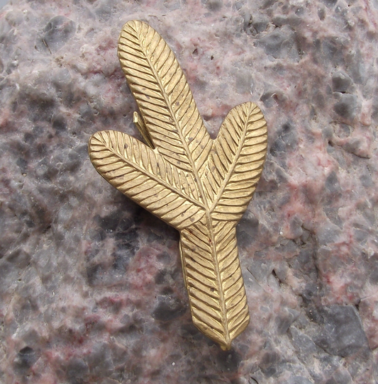 Vintage Pine Branch Czech Hunters Emblem Hunting Union Uniform Badge