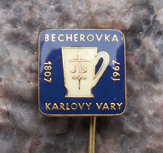 1967 Becherovka Karlovy Vary Traditional Czech Drink Pin Badge