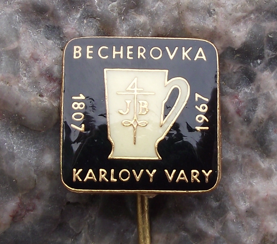 1967 Becherovka Karlovy Vary Traditional Czech Drink Pin Badge