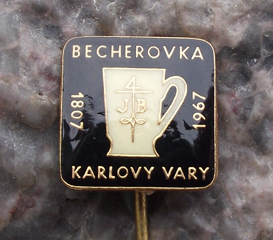 1967 Becherovka Karlovy Vary Traditional Czech Drink Pin Badge