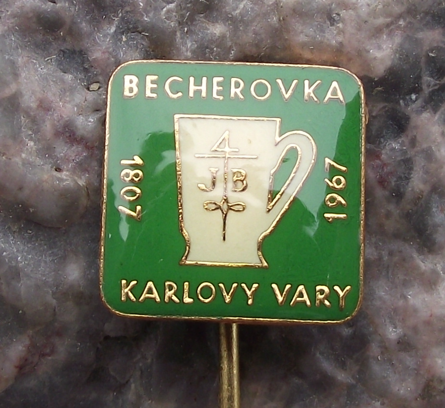 1967 Becherovka Karlovy Vary Traditional Czech Drink Pin Badge