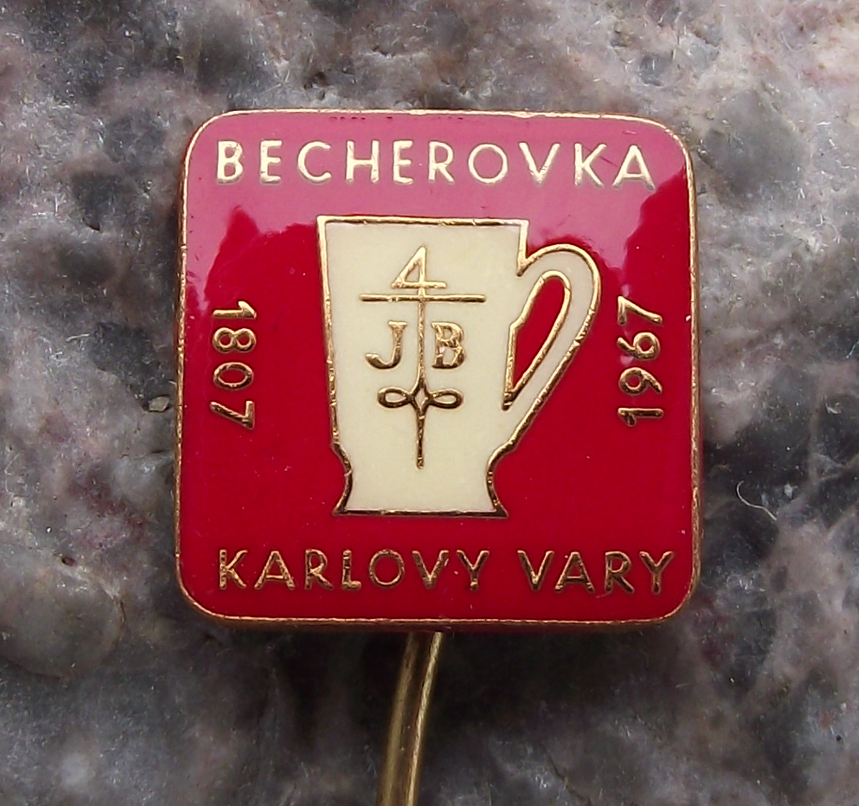 1967 Becherovka Karlovy Vary Traditional Czech Drink Pin Badge