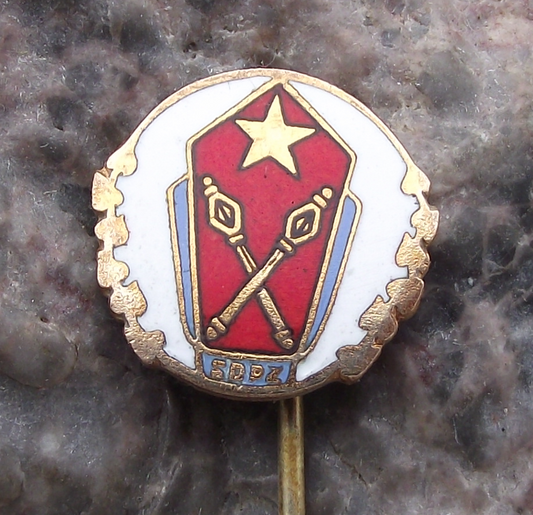 Vintage SDPZ Officers and Warrant Officers Union Crossed Maces Club Pin Badge