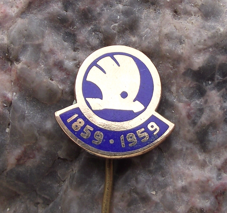 1959 Skoda Car Company 100th Anniversary Smaller Centenary Pin Badge