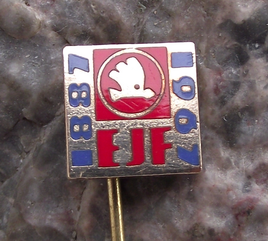 1967 Skoda Car Company Vehicle Electrics Plant EJF Julius Fucik Pin Badge