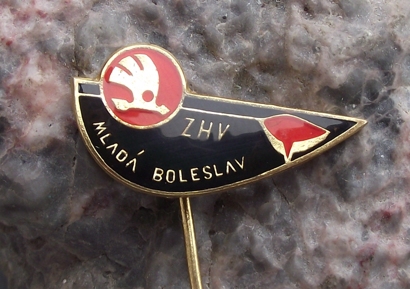 Vintage Skoda ZHV Mlada Boleslav Fire Crew Training Pin Badge