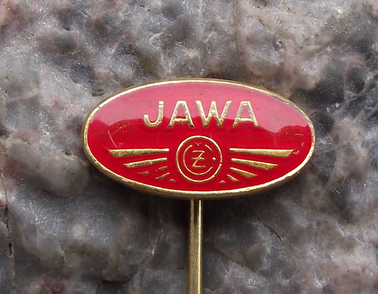Vintage Coloured Jawa Motorbike Motorcycles CZ Logo Pin Badge - Badgecrazy