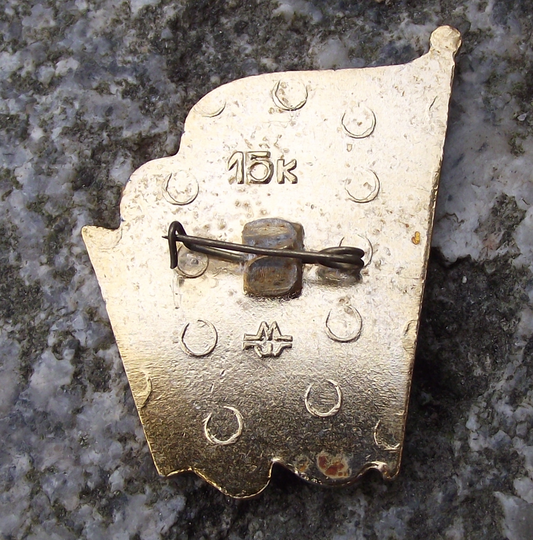 1976 25th Communist Party Congress Soviet Union KNCC XXV Red Flag Pin Badge - Badgecrazy