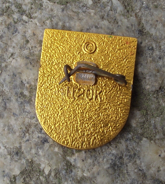 1972 Soviet Union CCCP 50 Hammer Sickle 50th Anniversary Shield Pin Badge - Badgecrazy