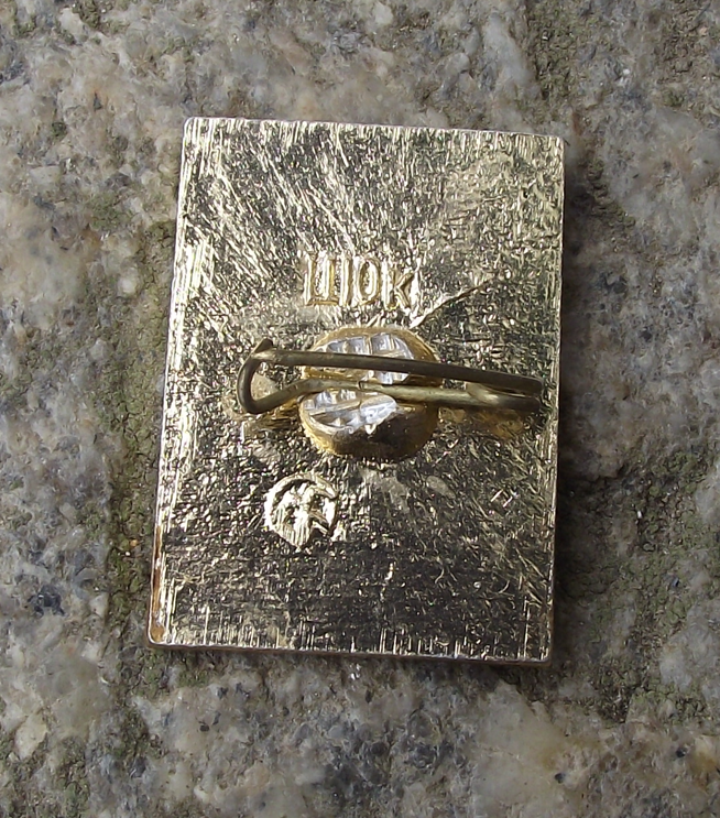 1972 Soviet Union Ukrainian CPCP Hammer Sickle 50th Anniversary Pin Badge