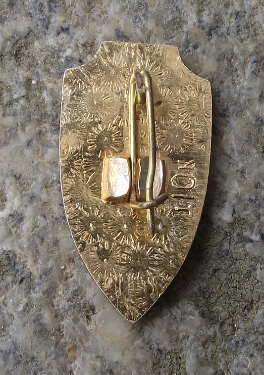 1975 Soviet Union 30th Anniversary WWII Sword in Laurel Leaves Pin Badge - Badgecrazy