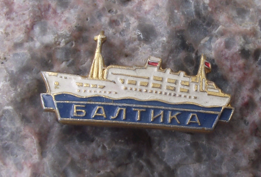 1960 Soviet Russian Luxury Cruise Ship Baltika Boat Liner Pin Badge - Badgecrazy