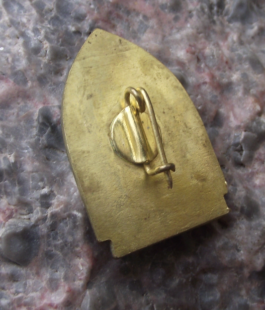 Vintage Estonia Tallinn Lion Head Door Knocker Pin Badge - Badgecrazy