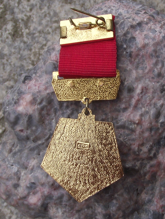 1972 Soviet Union CCCP 50th Anniversary Russian Medal Cloth Ribbon Pin Badge