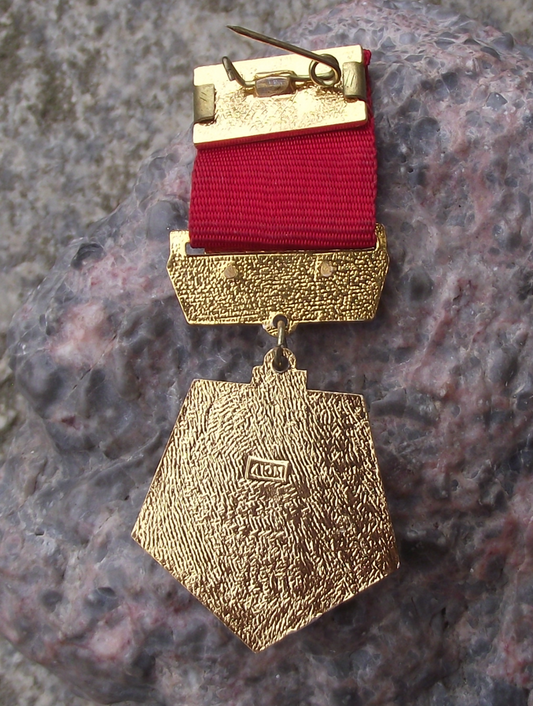 1972 Soviet Union CCCP 50th Anniversary Russian Medal Cloth Ribbon Pin Badge - Badgecrazy