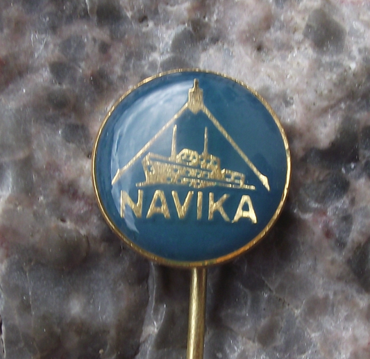 Vintage Navika Maritime Shipping Ship Boat Navigation Tools Pin Badge - Badgecrazy