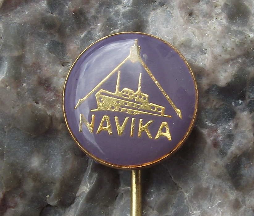 Vintage Navika Maritime Shipping Ship Boat Navigation Tools Pin Badge