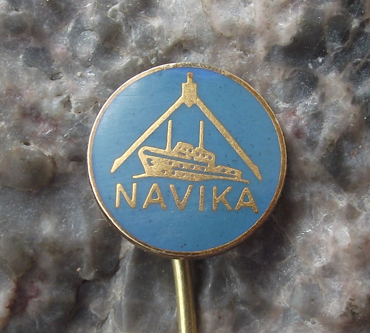Vintage Navika Maritime Shipping Ship Boat Navigation Tools Pin Badge