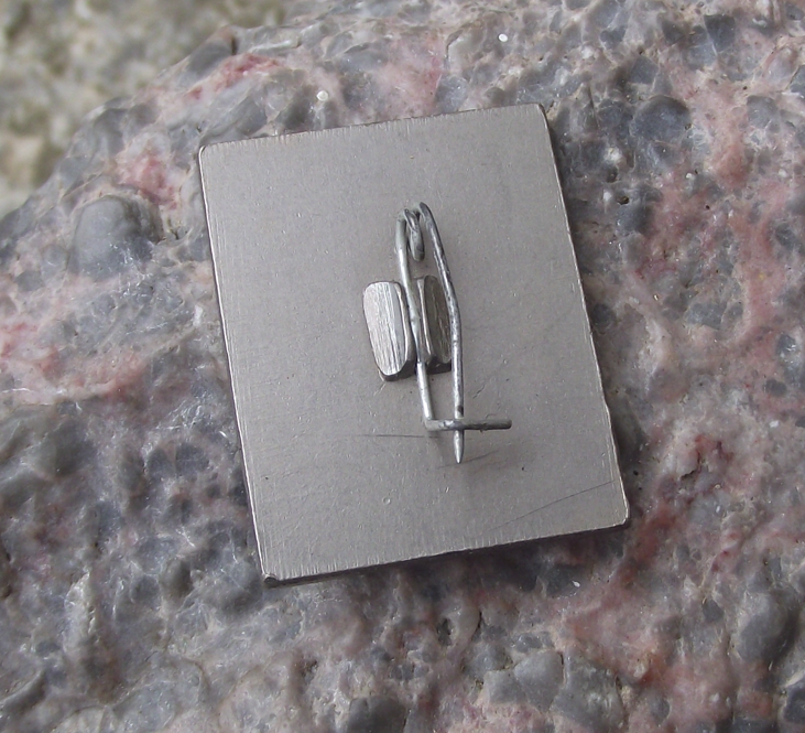 Vintage Cuba National Flag Cuban Mirror Pin Badge