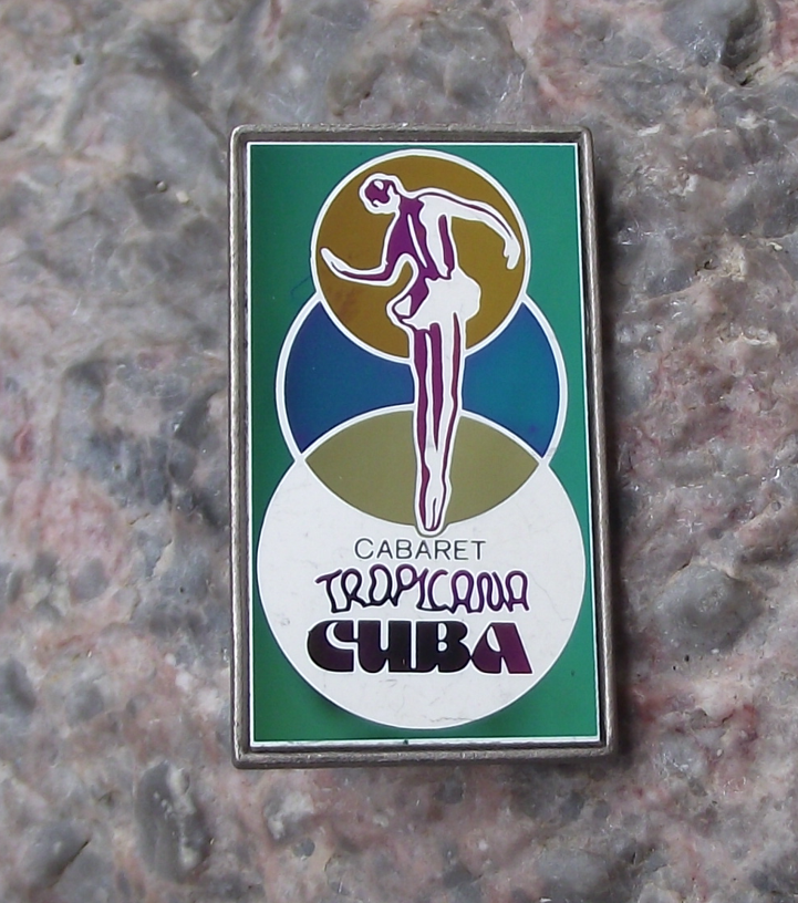 Vintage Cuba Habana Havana Cabaret Tropicana Mirror Pin Badge
