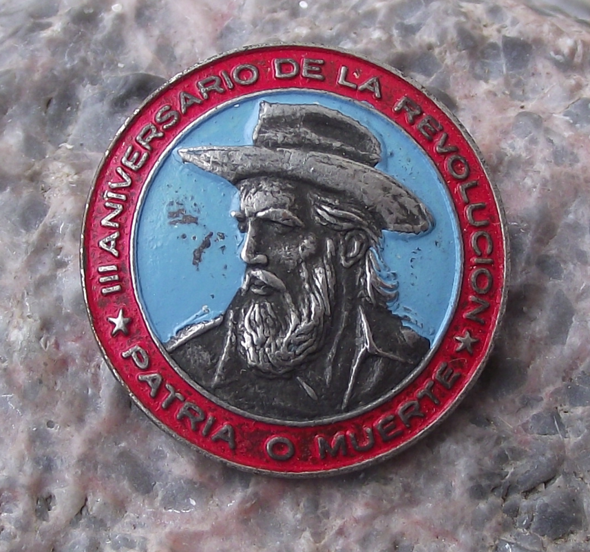 1962 Cuba Revolution Camilo Cienfuegos Soldier Pin Badge