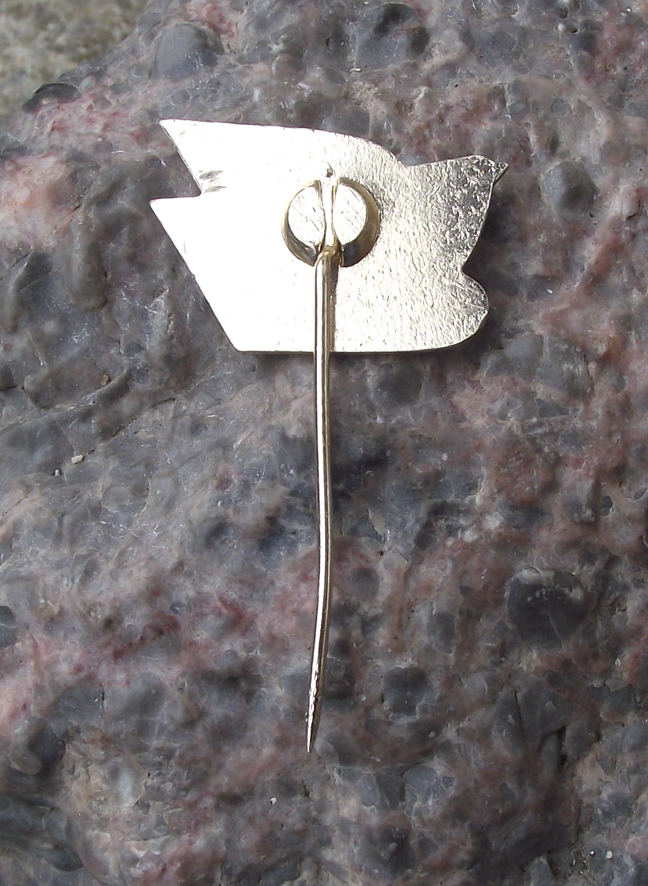 1961 Cuba Czech National Flags Cuban Trade Show Exposition Dove Pin Badge