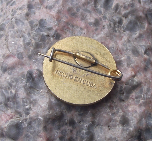 Vintage Cuban Cuba Julio Antonio Mella Assassinated Communist Hero Pin Badge