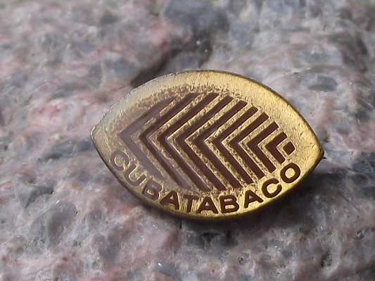Vintage Cubatabaco Cuban Tobacco Company Leaf Pin Badge