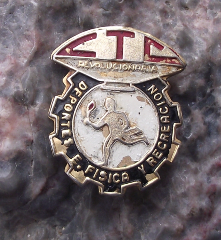 Vintage Cuba CTC Central Workers Trade Union Sports Department Pin Badge