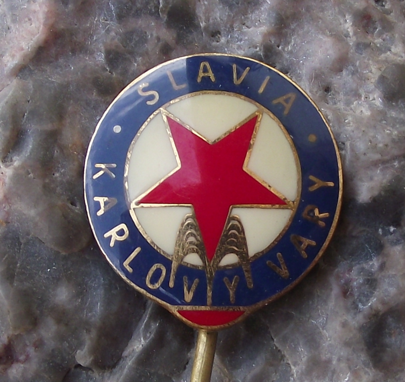 Vintage Slavia Karlovy Vary Football Club Pin Badge