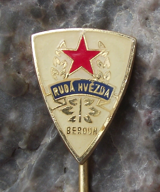 Vintage Ruda Hvezda Beroun Red Star Football Soccer Club Pin Badge - Badgecrazy