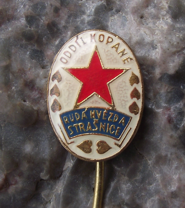Vintage Ruda Hvezda Strasnice Red Star Football Soccer Club Pin Badge