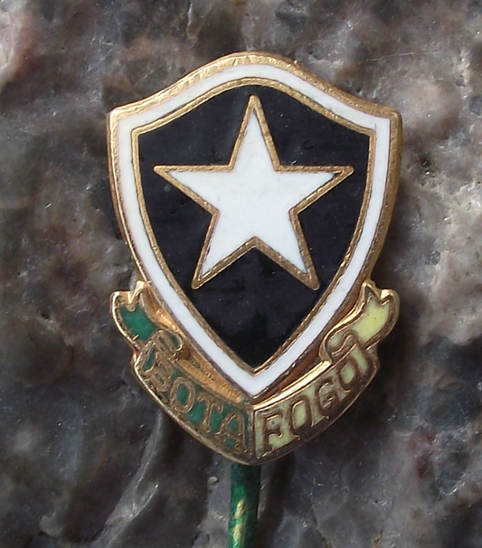 Vintage Botafogo de Futebol e Regatas White Star Football Team Pin Badge - Badgecrazy