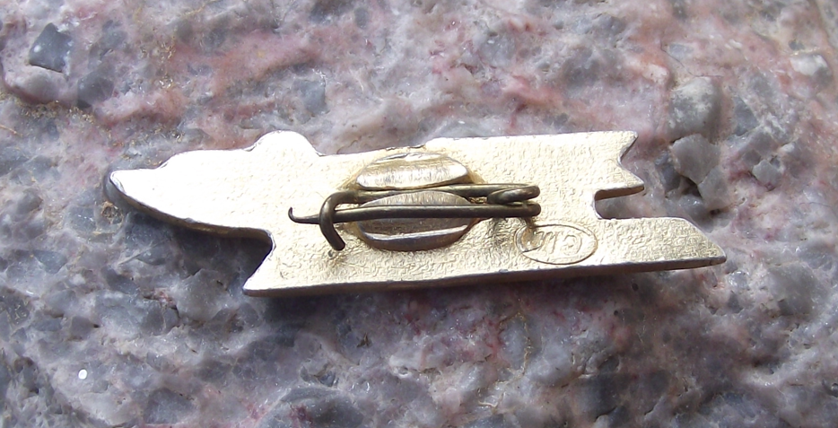 Vintage Meteor Soviet Union Russian Hydrofoil Boat Ship Pin Badge