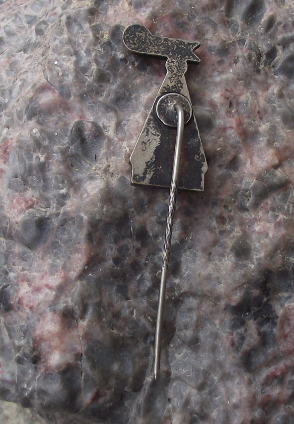 Vintage Estonia Tallinn Red Roofs and Weather Vane Souvenier Pin Badge