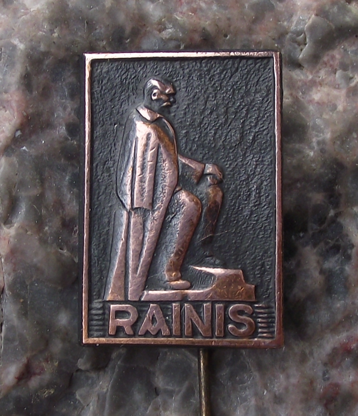 Vintage Latvian Poet and Playwright Rainis Latvia Souvenir Pin Badge