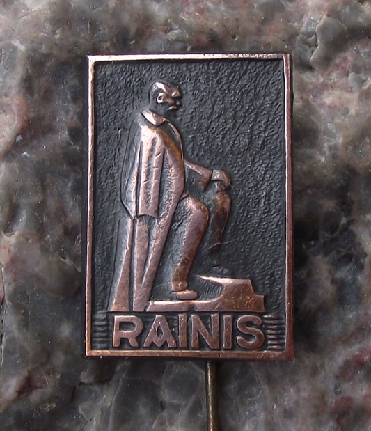 Vintage Latvian Poet and Playwright Rainis Latvia Souvenir Pin Badge