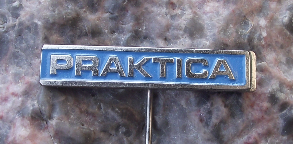 Vintage Praktica Pentacon East German Camera Company Dresden Pin Badge