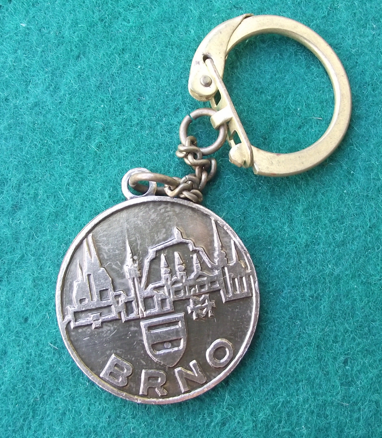 Vintage Brno Moravia Moravian Eagle Keychain Keyring