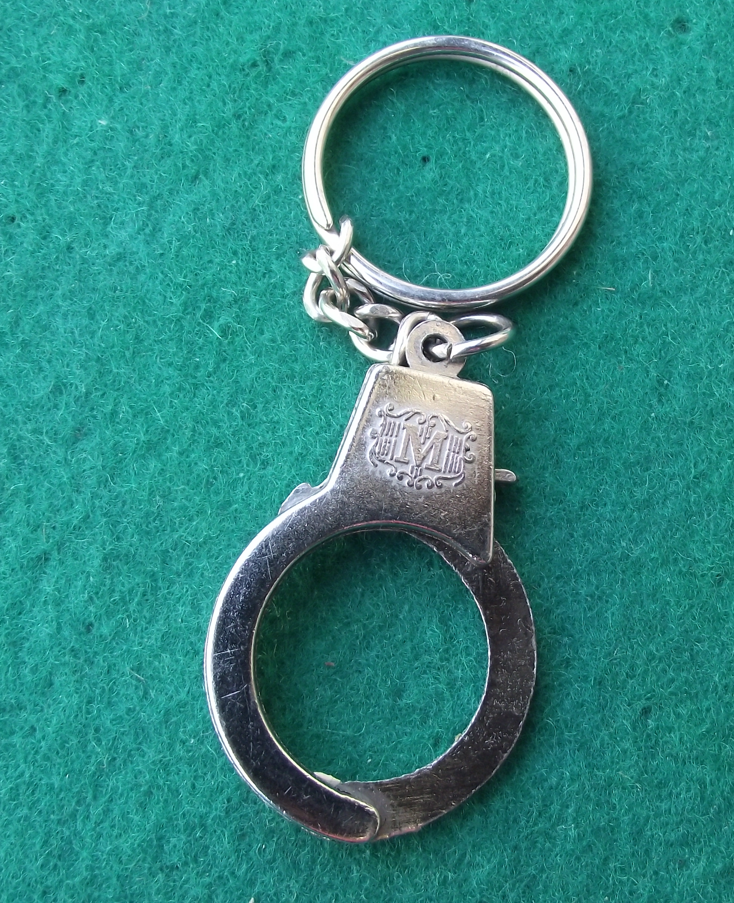 Vintage Working Handcuffs BDSM Hand Restraints Keychain Keyring