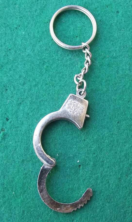Vintage Working Handcuffs BDSM Hand Restraints Keychain Keyring