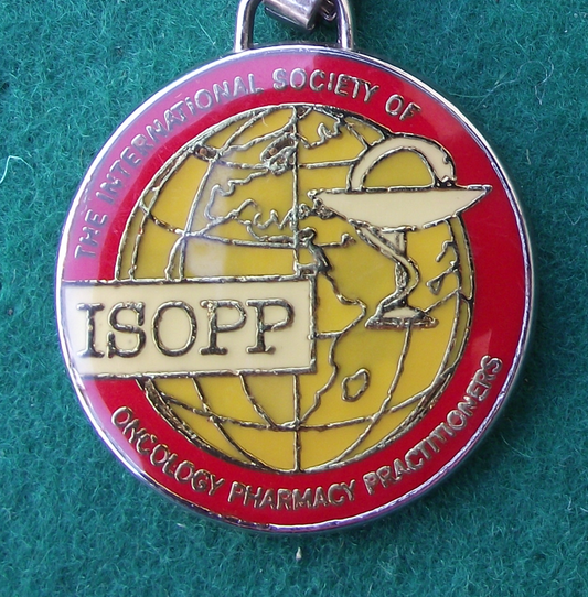1998 ISOPP Oncology Pharmacy Practitioners Medical Keychain Keyring - Badgecrazy