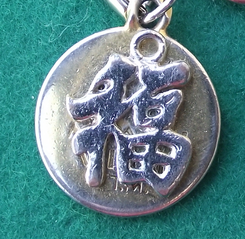 1984 Chinese Characters Script Blessing Universal Studios Keychain Keyring