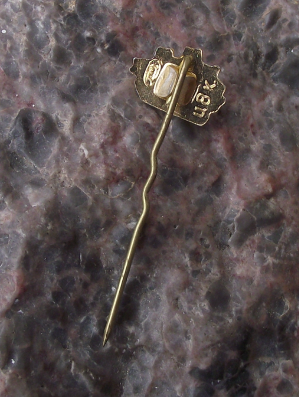 Vintage Three Masted Sailing Ship in Full Sail Boat Pin Badge