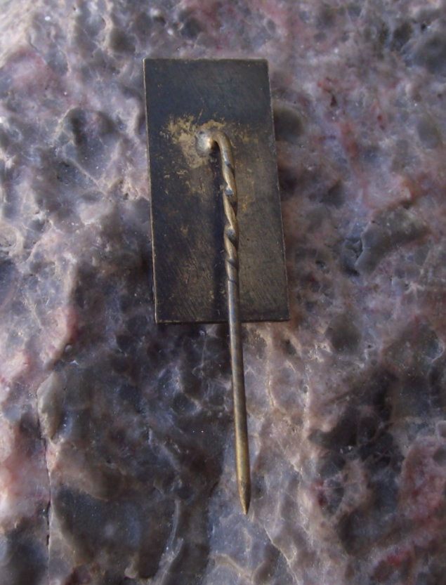 Vintage Latvia Salaspils World War 2 Work Camp Barbed Wire and Fist Pin Badge
