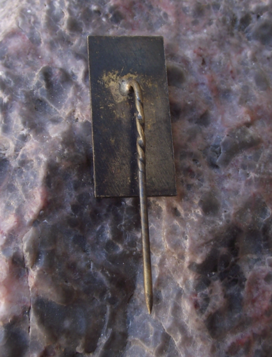 Vintage Latvia Salaspils World War 2 Work Camp Barbed Wire and Fist Pin Badge