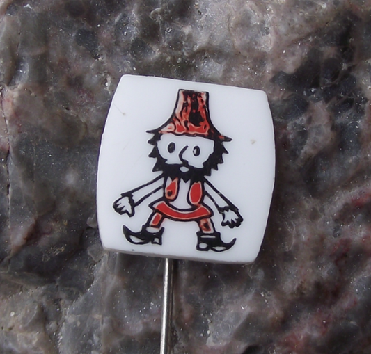 Vintage Vecernicek Czech Cultural Icon Rumcajs Cartoon Pin Badge
