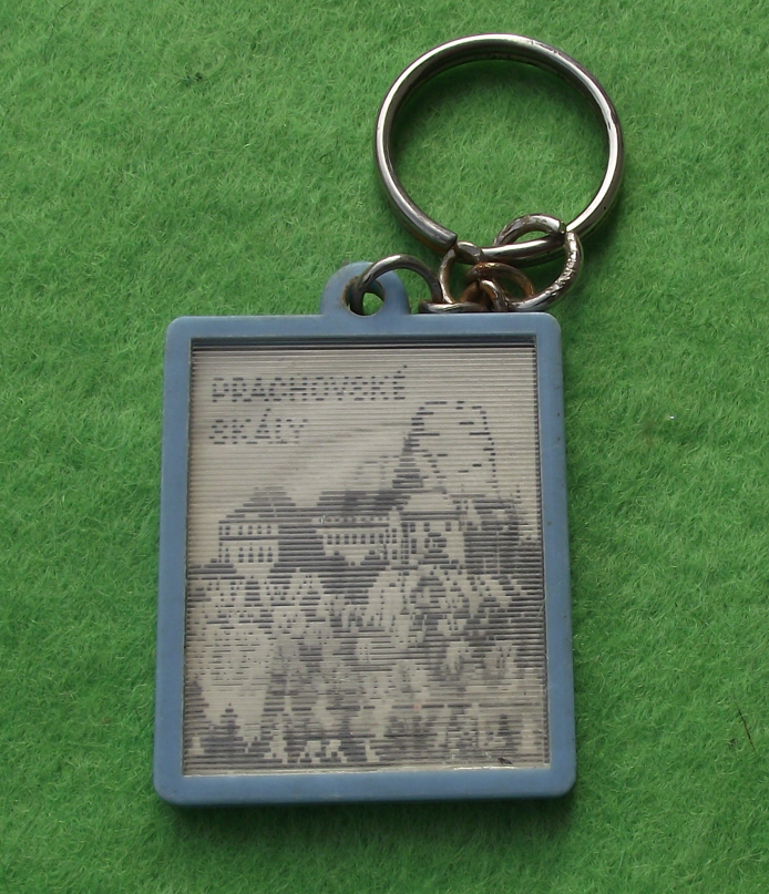 Vintage Hruba Skala Prachov Rocks Tourist Keychain Keyring